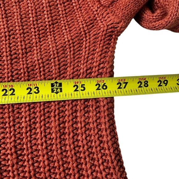 Moon & Madison Terra Cotta Knit Crop Sweater Women's Size Medium | 26-45-3 - Picture 6 of 6
